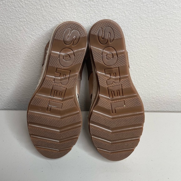 Sorel Joanie II Slingback Brown Leather Wedge Sandal SZ 7 - Picture 9 of 9